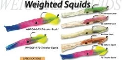 Tsunami Soft Plastic Weighted Squids