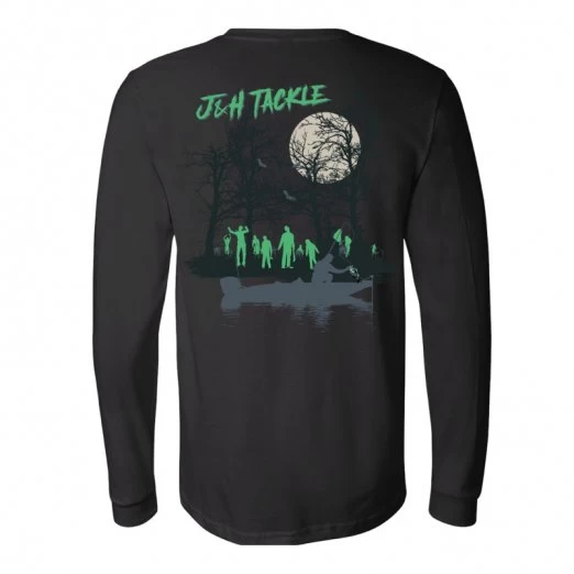 J&H Tackle Zombie Largemouth Bass Long Sleeve T-Shirt 2 J&H Tackle Zombie Largemouth Bass Long Sleeve T-Shirt - Image 2