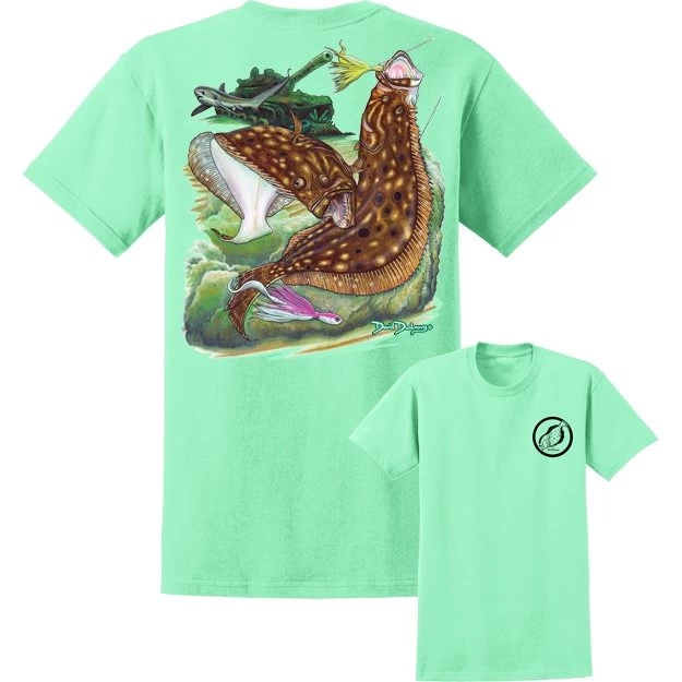 David Dunleavy Flounder Reef Short Sleeve T-Shirt 1 David Dunleavy Flounder Reef Short Sleeve T-Shirt