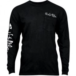Salt Life Hook Line And Sinker Long Sleeve Pocket T-Shirt -go fishing image 1764