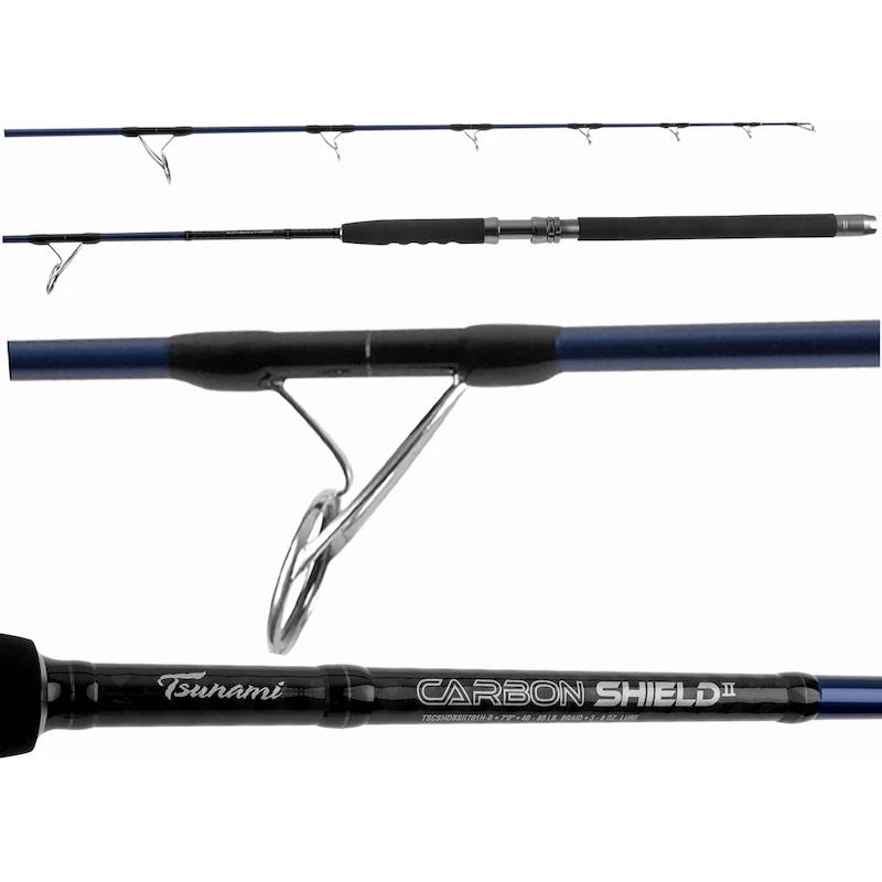 Tsunami Carbon Shield II Boat Spinning Rods 1 Tsunami Carbon Shield II Boat Spinning Rods