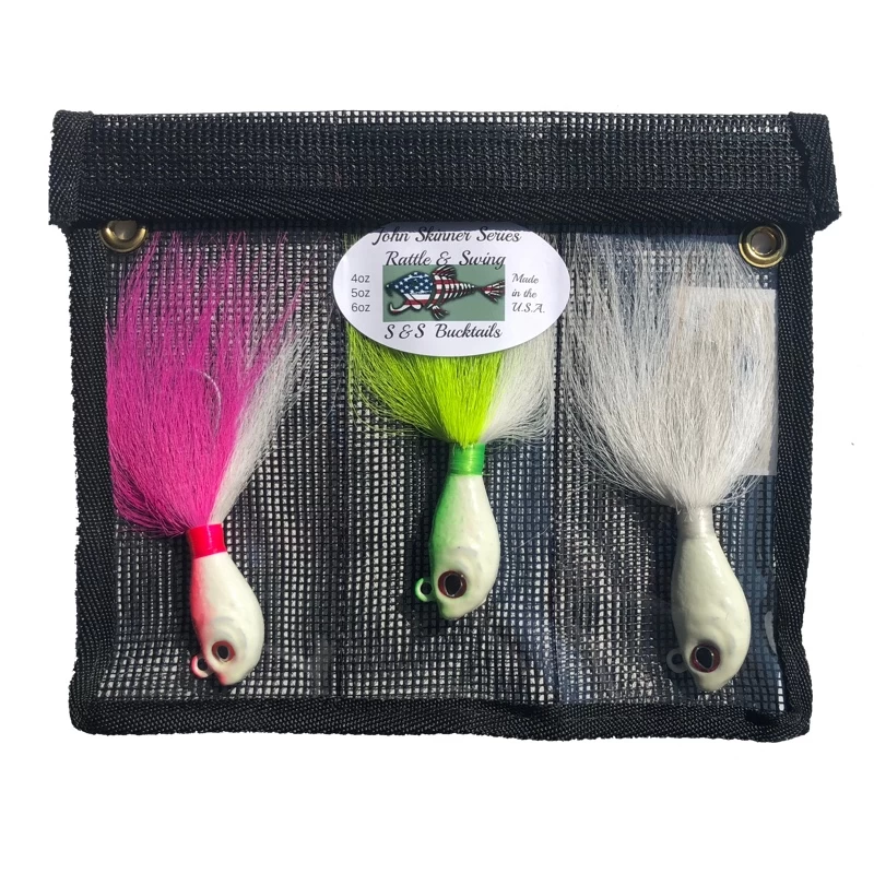 S&S Bucktails John Skinner Swing Hook Fluke Bucktail Bundle 1 S&S Bucktails John Skinner Swing Hook Fluke Bucktail Bundle